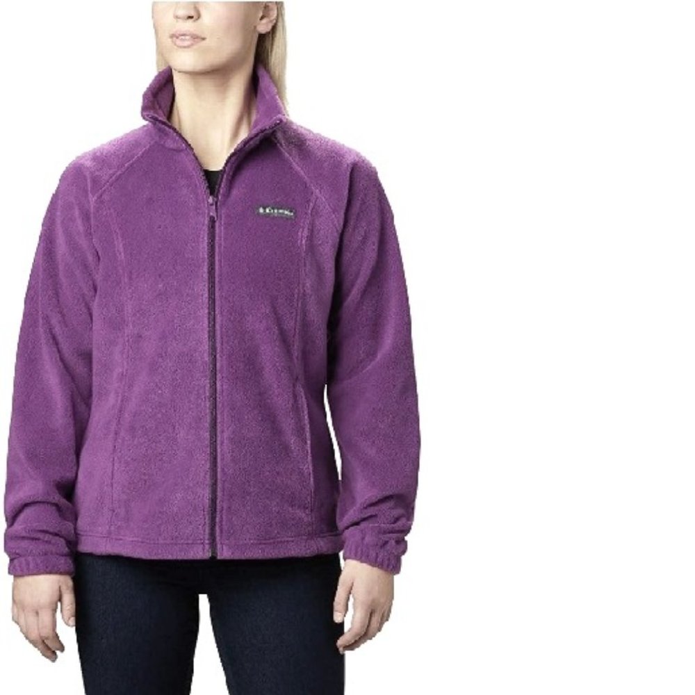 Purple Zip Up Columbia Fleece Jacket small s